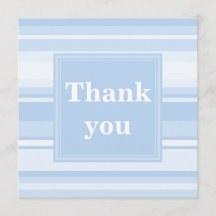 Baby blauwe strepen eenvoudige elegante dank u