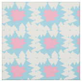 Baby blauwe suiker roze witte splash ontwerp stof (Swatch)