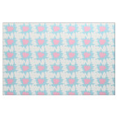 Baby blauwe suiker roze witte splash ontwerp stof (Fat Quarter)