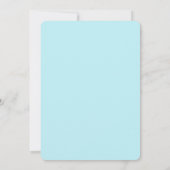 baby blauwe verjaardagsfeestuitnodiging kaart (Achterkant)