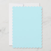 baby blauwe verjaardagsfeestuitnodiging save the date (Achterkant)