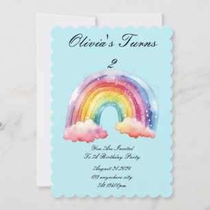 baby blauwe verjaardagsfeestuitnodiging save the date