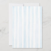 Baby Blauwe Waterverf Doop Kaart (Achterkant)