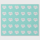 Baby Blauwgroen blauw-sprookjesschoenpartij op maa Cadeaupapier (Vlak)