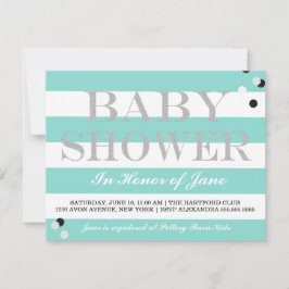 Baby Blauwgroen Blue Tiara Shower Sprinkle Party Kaart