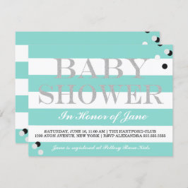 Baby Blauwgroen Blue Tiara Shower Sprinkle Party Kaart