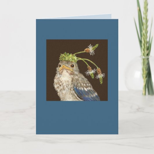 Baby blauwvogel met een Engelse plantaatkaart Kaart (Voorkant)