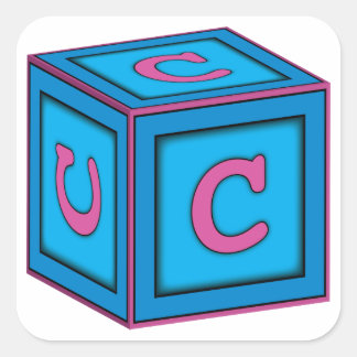 Baby Block Stickers - letter "C"