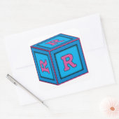 Baby Block Stickers - letter "R" (Envelop)