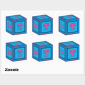 Baby Block Stickers - letter "T" (Vel)