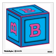 Baby Block Wall Decal - letter B