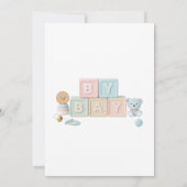 Baby Blocks Gender Reveal  Kaart (Achterkant)