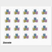 Baby Blocks Vierkante Sticker (Vel)