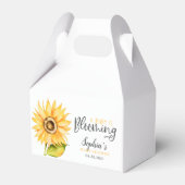 Baby bloeit zonnebloemputs bedankdoosjes (Voorkant Zijde)