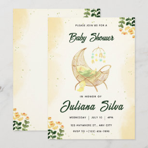 Baby Bloemen Baby Shower Kaart
