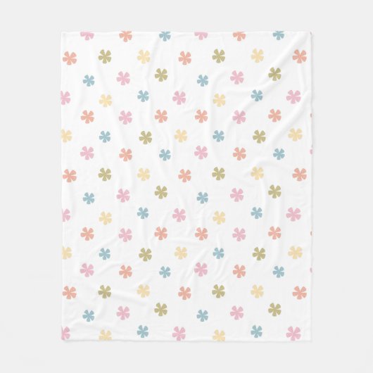 Baby bloemen Fleece Deken (Voorkant)