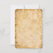 Baby- bloemmonogram Baby shower Bedankkaart (Achterkant)