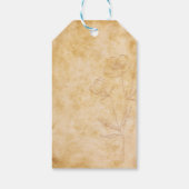 Baby- bloemmonogram Baby shower Cadeaulabel (Achterkant)