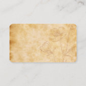 Baby- bloemmonogram Baby shower Informatiekaartje (Achterkant)