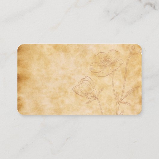 Baby- bloemmonogram Baby shower Informatiekaartje (Achterkant)