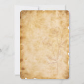 Baby- bloemmonogram Baby shower Kaart (Achterkant)