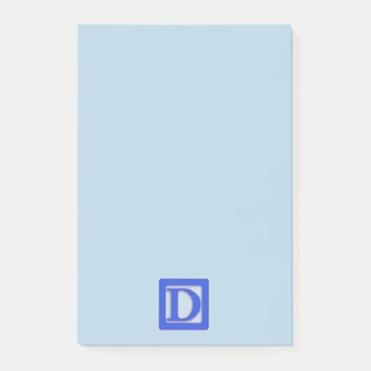 Baby blok Letter D 4x6-inch laptop Post-it® Notes (Voorkant)