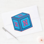 Baby Blokkeer Stickers - letter "N" (Envelop)