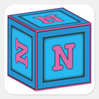 Baby Blokkeer Stickers - letter "N"