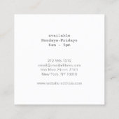 Baby blokkeert monogram babysitter groen/blauw vierkante visitekaartje (Achterkant)