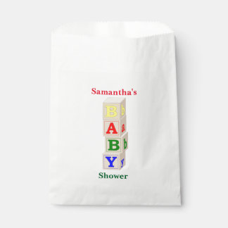 Baby Blokken Baby shower Favor Bag Bedankzakje