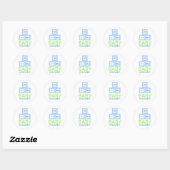 Baby Blokken Baby shower Ronde Sticker (Vel)