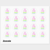 Baby Blokken Baby shower Ronde Sticker (Vel)