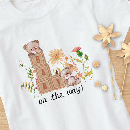Baby Blokken, Beren, en Wilde Bloemen Wordt Mama T-shirt