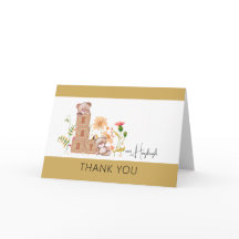 Baby Blokken, Beren, en Wildflowers Dank u kaart