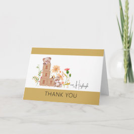 Baby Blokken, Beren, en Wildflowers Dank u kaart