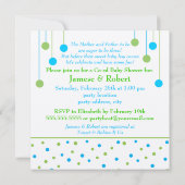 BABY Blokken Blue Green Boy Baby shower - CUSTOM v Kaart (Achterkant)