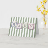 Baby Blokken Groen Kaart (Gele Bloem)