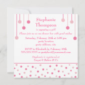 BABY Blokken in roze Baby shower Kaart (Achterkant)