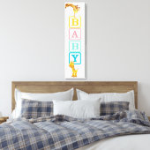Baby Blokken met stutbare Giraffes Canvas Afdruk (Insitu (Slaapkamer))