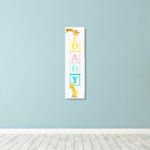 Baby Blokken met stutbare Giraffes Canvas Afdruk (Insitu (Houten vloer))