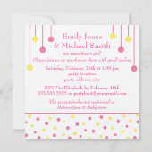 BABY Blokken Roze Gele Gele Couples Baby shower Kaart (Achterkant)