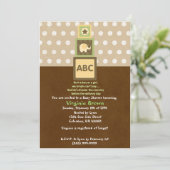 Baby Blokken Shower-uitnodiging Kaart (Staand voorkant)