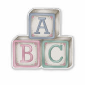 Baby Blokken Sticker (Voorkant)