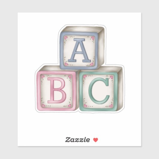 Baby Blokken Sticker (Vel)