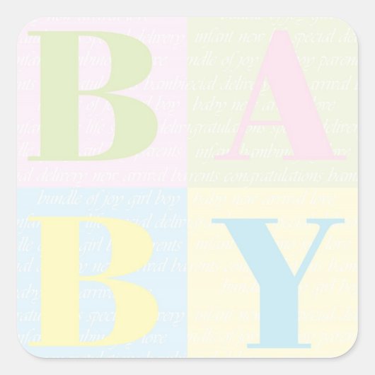 "BABY Blokken" stickers (Voorkant)