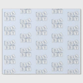 Baby Blokken Typografie Blue Waterverf Shower Cadeaupapier (Vlak)