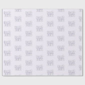 Baby Blokken Typografie Paarse Waterverf Shower Cadeaupapier (Vlak)