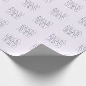 Baby Blokken Typografie Paarse Waterverf Shower Cadeaupapier (Hoek)
