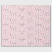 Baby Blokken Typografie Roze Waterverf Shower Cadeaupapier (Vlak)