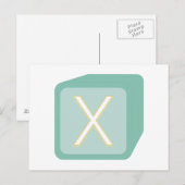 Baby Blokken Wooden Grafische Initialen Briefkaart (Voorkant / Achterkant)